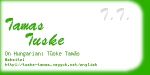 tamas tuske business card
