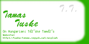 tamas tuske business card